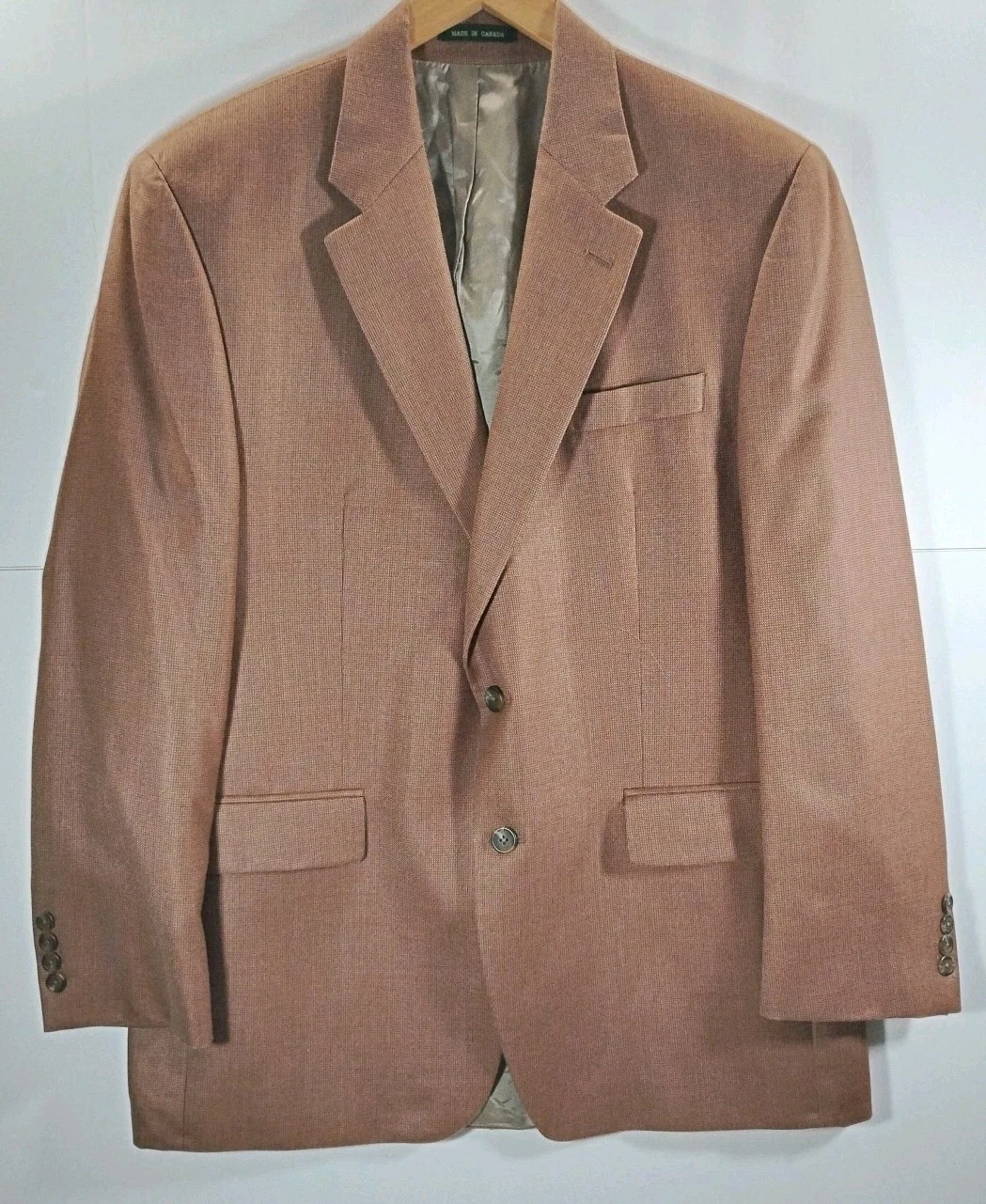 Lauren Ralph Lauren Blazer 42 R Brown Tan Sport Coat Union Made Canada Vintage