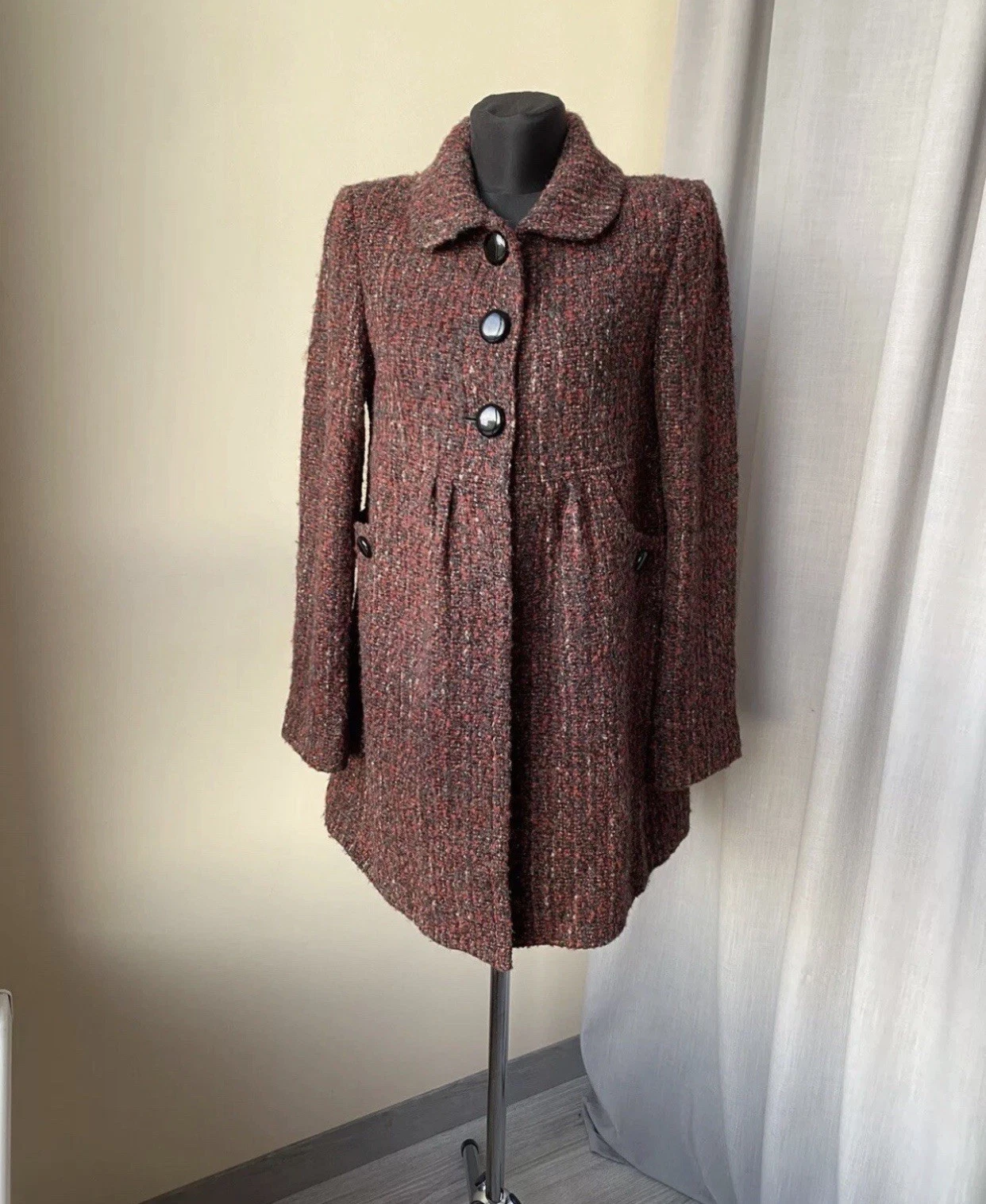 Cappotto lana CELINE made in France vintage anni '70 donna taglia M