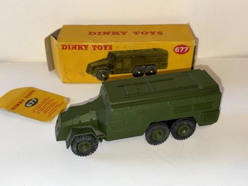 Vintage Used MECCANO DINKY Toys No. 677 Armoured Command Vehicle with Box