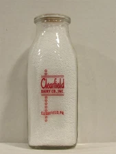 TSPP Milk Bottle Clearfield Dairy Co Inc Clearfield PA CLEARFIELD COUNTY 1961