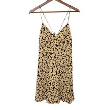 Madewell Lightspun Tie-Strap Mini Dress Womens Size 8 Yellow Floral