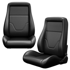 Universal Classic Obs Style Seats 2 Pcs Low Back Bucket Seats W Dual Sliders