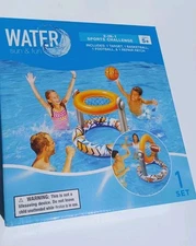 Inflatable Pool Football & Basketball Sports Game 2 in 1 WATER SUN & FUN New