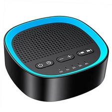 Sleep White Noise Sound Machines with 30 Soothing Sounds 3.5 mm Headphone Black