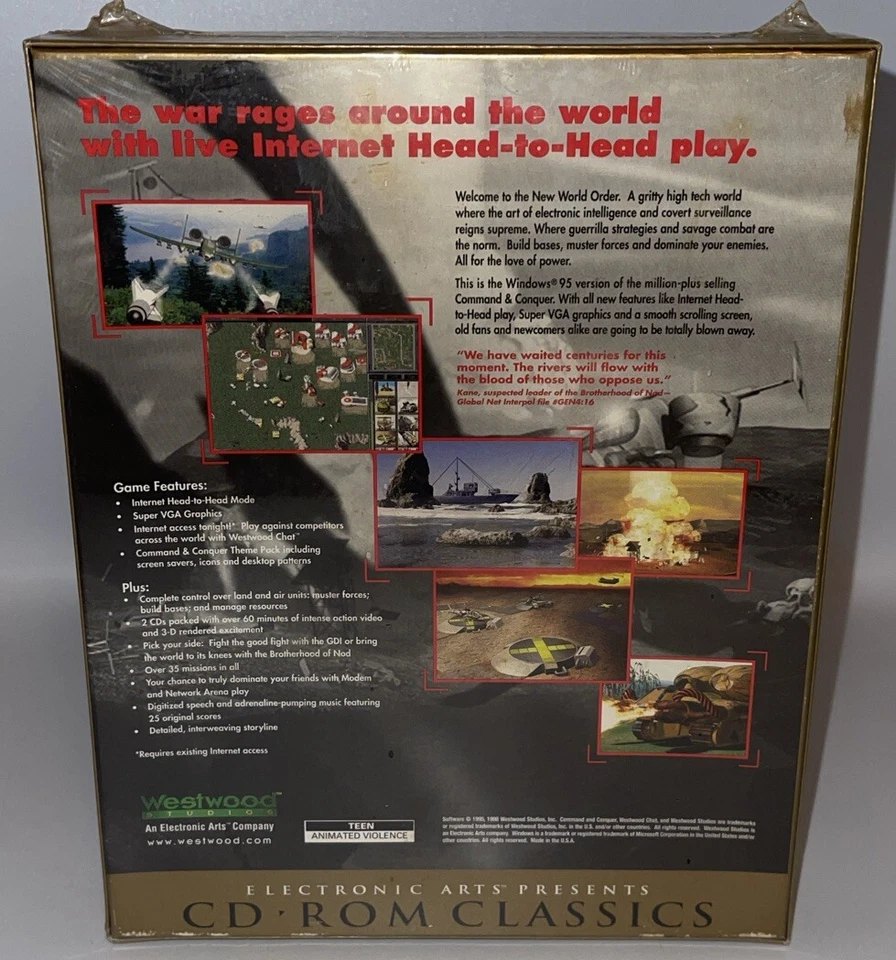 COMMAND & CONQUER Classsics Brand New Sealed Big Box PC Win 95 Westwood - Image 3 of 4