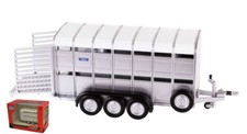 Miniature Tracteur Britains Carro Bétail Ifor Williams Livestock Trailer 1:32