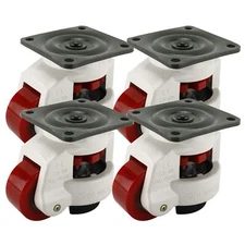 GD-80F-T Set of 4 Leveling Casters High Wearability 4400LBS Iron Poly Wheel