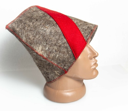 Woolen felt sauna hat wool FELTED Sauna hat Cossack Papakha Kubanka - Picture 5 of 9