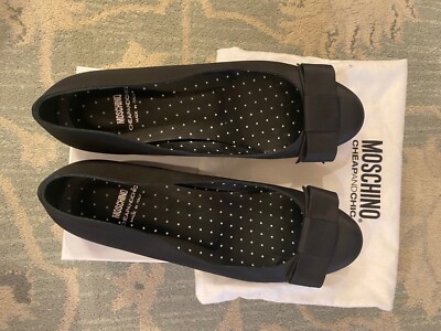 Moschino Cheap and Chic Black Flats, US Size 8.5, Excellent, New Condition
