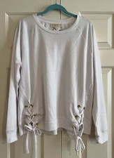 NWT NEW Michael Kors MK White Pullover Sweatshirt XL Women s Females Ladies