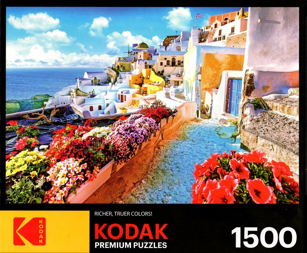 Kodak - Oia Village Santorini Greece 1500 Piece Puzzle | eBay