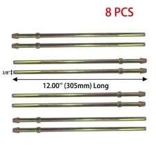 8Pcs Double Headers Straight Wire Universal Exhaust Hanger 3/8'' Mild Steel New