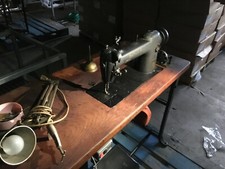 Vintage Industrial Singer Sewing Machine 241-11 w/ Table Motor Thread Stand