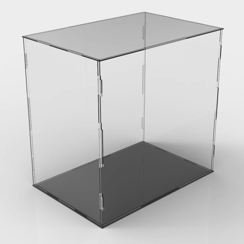 Clear Acrylic Display Box Case in Stand Dustproof Tray Collectibles