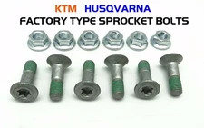 KTM HUSQVARNA TYPE FACTORY TORX SPROCKET BOLT SET 85 125 250 300 350 450 500