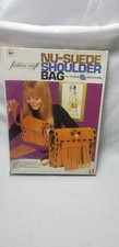 NEW VINTAGE NU-SUEDE SHOULDER BAG CRAFT KIT BY PASTIME 904P NO SEW ASSEMBLY