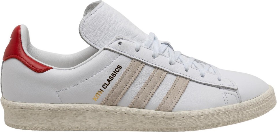 Kith x adidas Campus 80s Classics Program - White Red for Sale