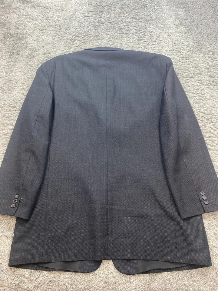 Emanuel Ungaro Blazer 男式 44R 黑色圆点羊毛 Covarra 运动外套夹克 — 第 2/4 张图片