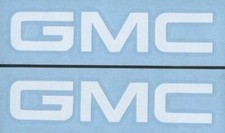 2 New Gmc 6 White Decals Stickers Truck Vans Windows Toolbox Decal