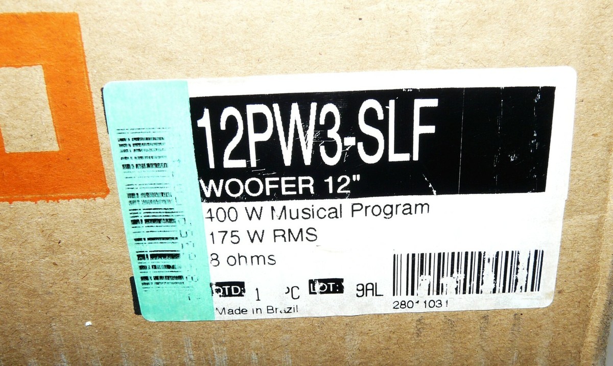 Woofer Selenium 12PW3-SLF - 305 Mm - 175W RMS - 8 Ohms - Boomer Medium Pro