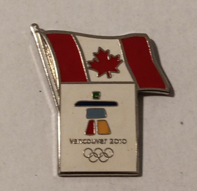 VANCOUVER 2010 Olympics Lapel Pin Canada Flag