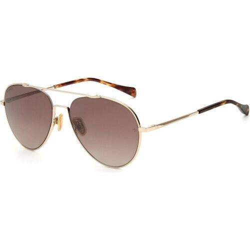 rag & bone Gold Frame Sunglasses with Brown Gradient Lenses Rag & Bone RNB1036/G/S Sunglasses Men main image 2