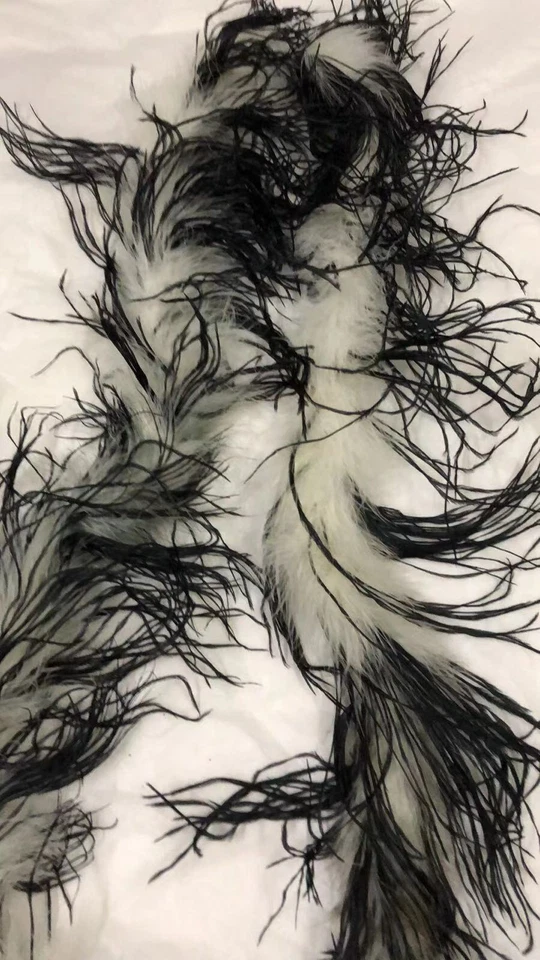 27g Marabou Boa with Ostrich Feather Accent Two Tone Boas 2 Yards 6 Feet - Image 2 of 4