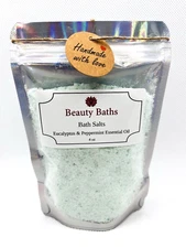 Eucalyptus & Peppermint Bath Salts Epsom Salt bath soak body soak gift for her