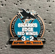 San Jose Sharks First Playoff Series Victory April 30, 1994 NHL Hockey Pin
