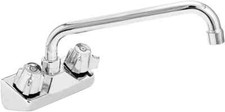 Wall Mount Commercial Kitchen Sink Faucet, Swivel Spout, NSF Certified 14" Spout