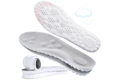 4D Cloud Soles for Women - Soft Memory Foam Cushioning US W 6.5-9, Gray