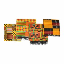 Set Of 4 Kente Scarves, African Clothing Accessories