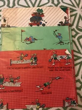 Vintage Cleo Sports Gift Wrap Paper  Golf Camping Tennis Football