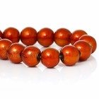 Orange Gold Wholesale 10mm Pearlescent Glass Beads G8673 - 20, 50 Or 100PCs