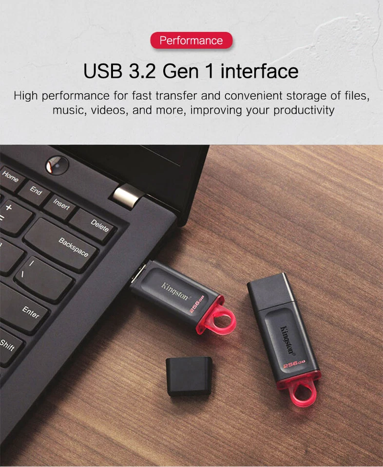 Kingston DTX 32GB 64GB 128GB 256GB UDisk USB3.2 Flash Drive Memoria Almacenamiento Stick Foto 4 de 4