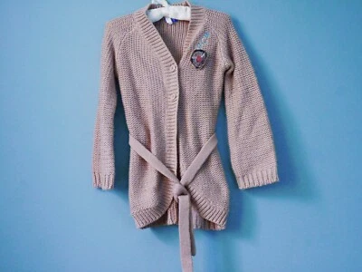 Gilet laine Fille 8 ans la compagnie des petits LCDP Long beige TBE - Photo 1/3