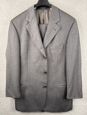 Boss Hugo Boss Men's 40R Wool Gray 3-Button 2-Pce Suit Einstein Omega Super 100
