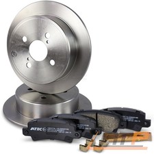BREMSSCHEIBEN VOLL Ø258+BREMSBELÄGE HINTEN FÜR TOYOTA COROLLA E12 1.4-1.8 02-06