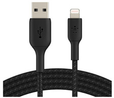 BELKIN CAA002BT1MBK Black Braided Lightning to USB Cable, MFi-Certified iPhone C