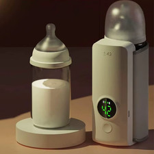 Portable Bottle Warmer Rechargeable Cordless Milk Warmer with Temperature Contro