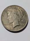 1924-P Peace Silver Dollar, 90% Silver Coin, Very Original+Toning