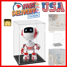Acrylic Display Case, Assemble Small Showcase Display Box for Collectibles, w...