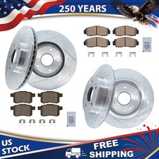 11.81front 11.10rear Drilled Disc Rotors Brake Pads For 2009-2011 Honda Accord 11.81front 11.10rear Drilled Disc Rotors Brake Pads For 2009-2011 Honda Accord