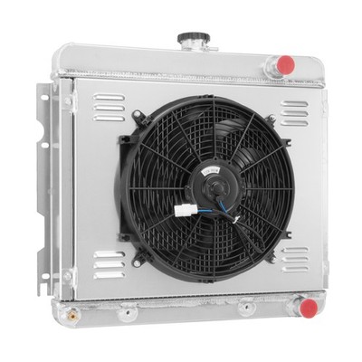 3-Row Radiator+Shroud Fan Fits 1967-1973 Plymouth Valiant Duster Dodge Dart L6