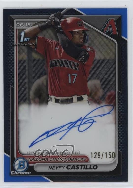 2024 Bowman Chrome Prospect Blue Refractor /150 Neyfy Castillo #CPA-NC Auto 10no