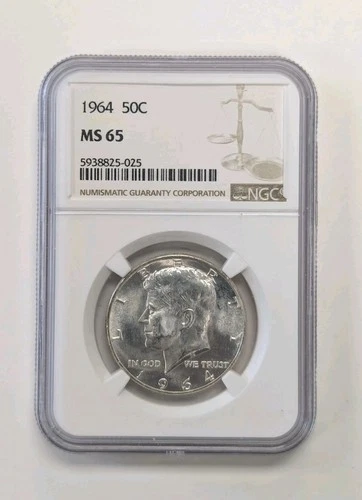1964 P Kennedy Silver Half Dollar NGC MS65 #Z241