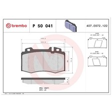 Brembo Bremsbelagsatz Bremsklötze vorne A0064201220 1634200820 | 282545 Brembo Bremsbelagsatz Bremsklötze vorne A0064201220 1634200820 | 282545