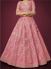 Traditional Pink Embroidered Lehenga Choli with Dupatta