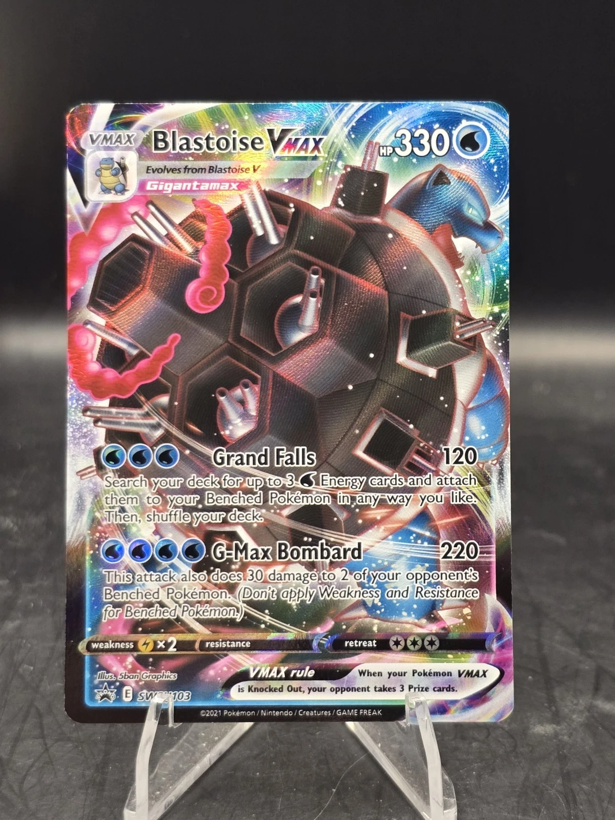 Pokemon TCG Sword/Shield Blastoise VMAX SWSH103 Black Star Promo NM