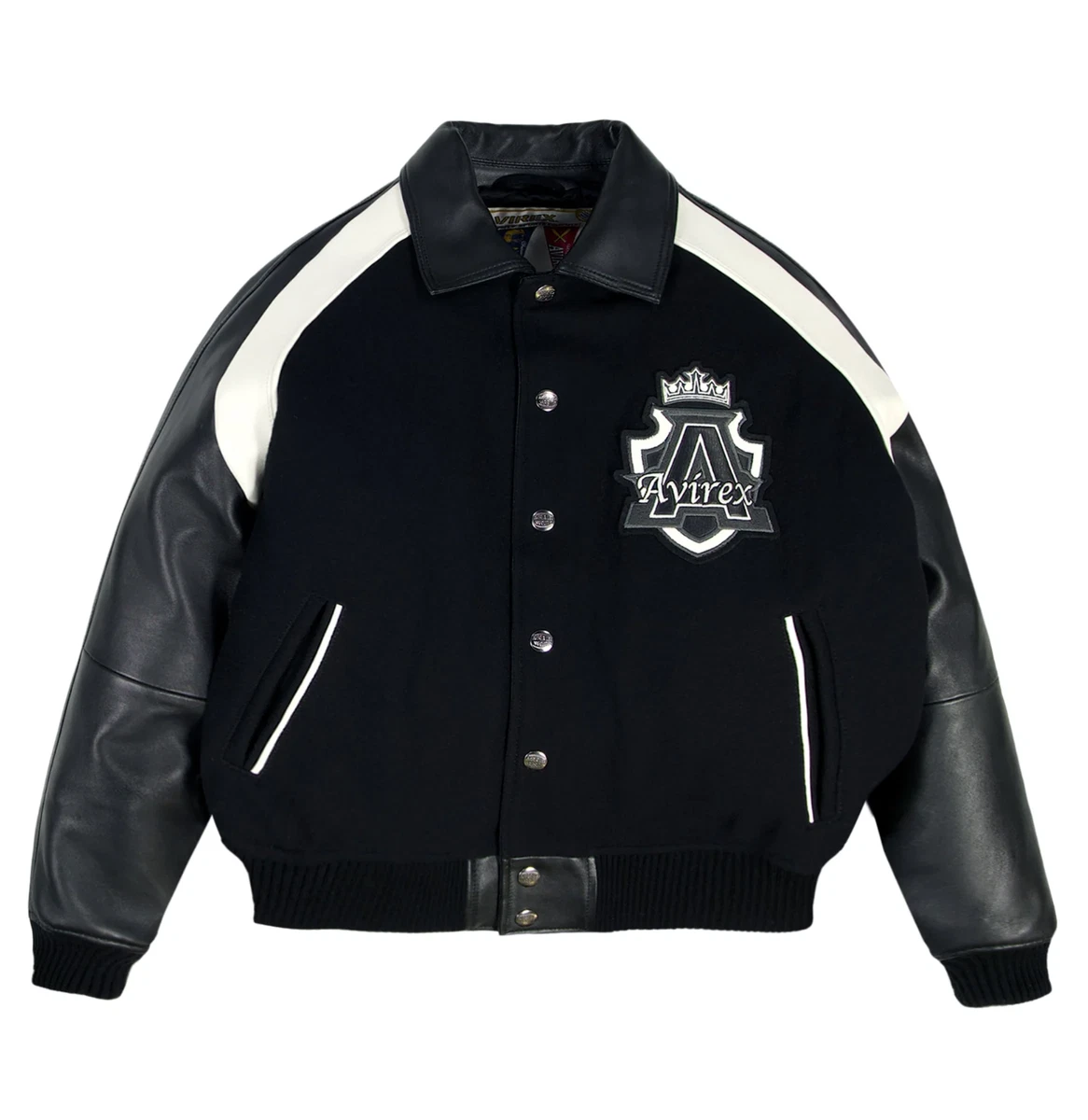 VINTAGE AVIREX - Varsity Jacket 黒 Sサイズ avirex varsity jacket products for sale | eBay